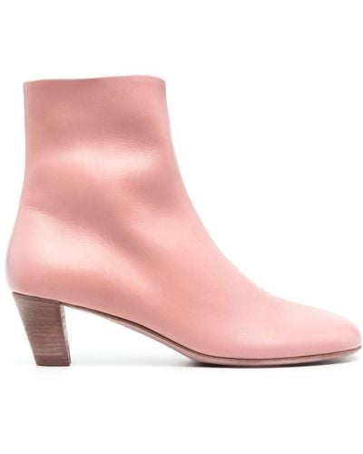 Marsèll Biscotto 50 Leather Ankle Boots - Women's - Calf Leather/rubber - Pink