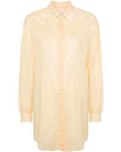 Lemaire Light Straight Collar Shirt Clothing - Natural