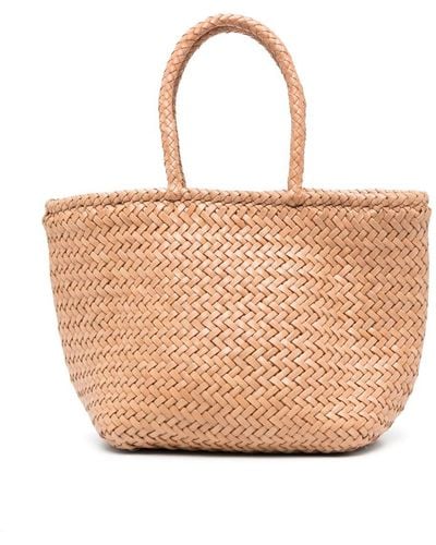 Dragon Diffusion Grace Basket Leather Tote Bag - Natural