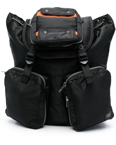 Porter-Yoshida and Co Tanker Logo-patch Backpack - Black