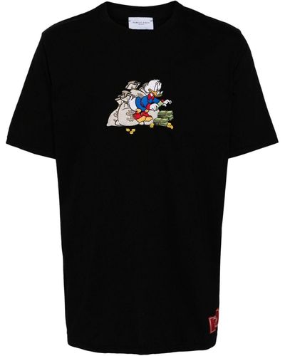 FAMILY FIRST Scrooge-print Cotton T-shirt - Black