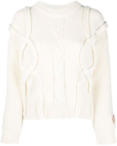 Golden Goose Cable-knit Long-sleeved Sweater - White