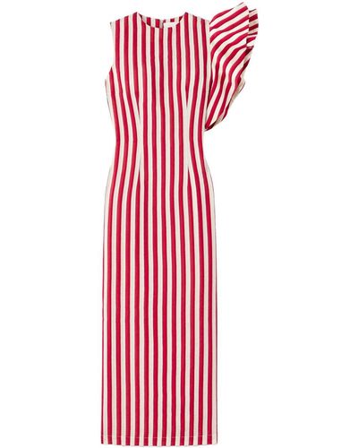 D'Estree Franz Ruffle-detailing Dress - Red