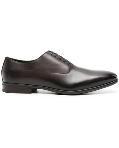 Doucal's Lace-up Leather Oxford Shoes - Gray
