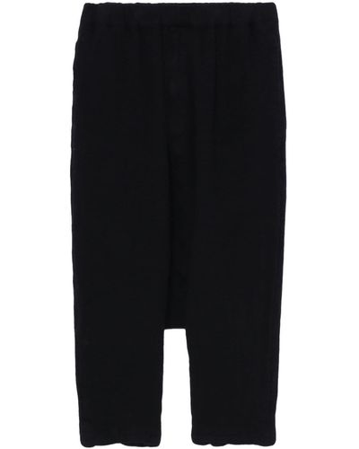 COMME DES GARÇON BLACK Drop-crotch Cropped Trousers - Black