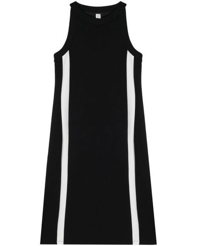 Spanx Stripe-detail Round-neck Dress - Black