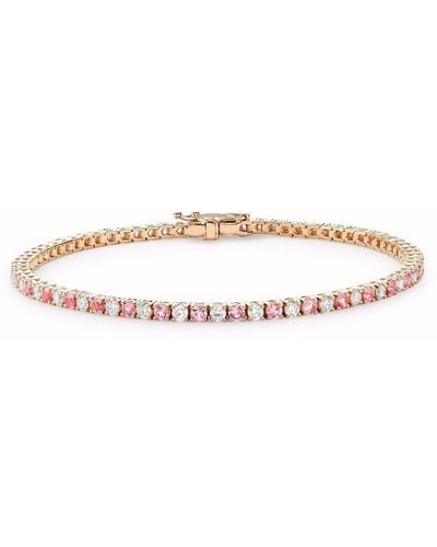Pragnell 18kt Rose Gold Sapphire And Diamond Line Bracelet - Pink