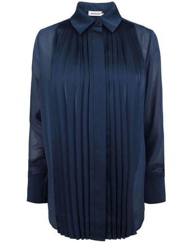Jonathan Simkhai Camicia plissettata Vinka - Blu