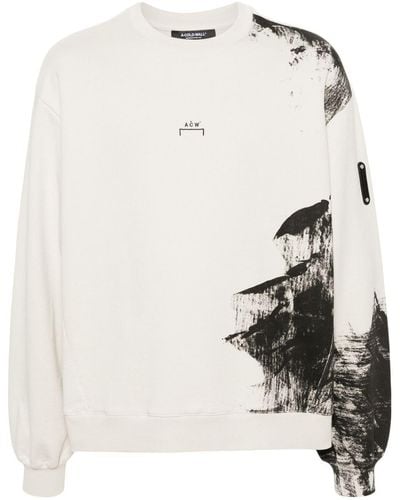 A_COLD_WALL* Sweatshirt mit Pinselstrich-Print - Natur