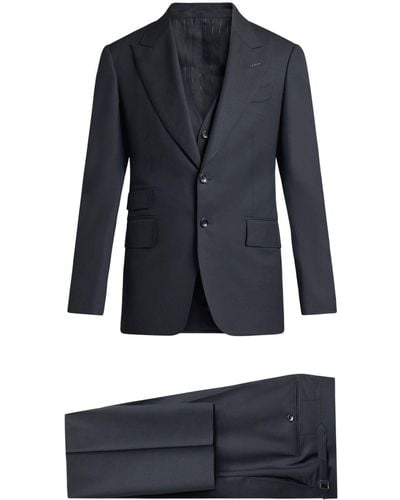 Tom Ford Einreihiger Anzug - Blau