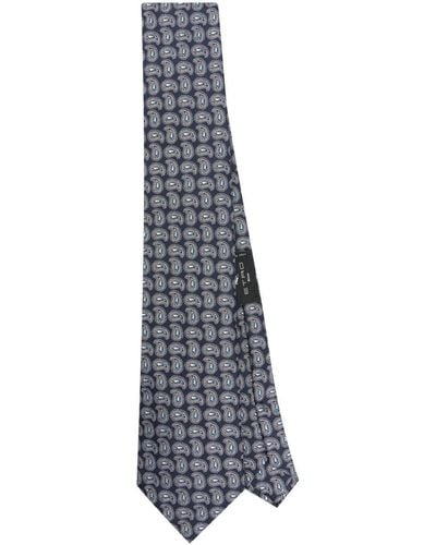 Etro Krawatte aus Seide mit Print - Weiß