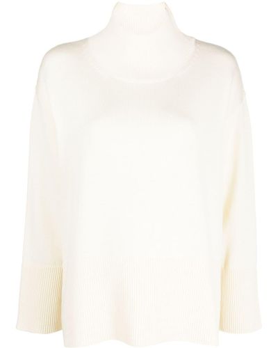 Roberto Collina High-neck Merino Wool Sweater - White