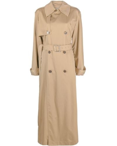 Loewe Beige Double-breasted Trench Coat - Natural