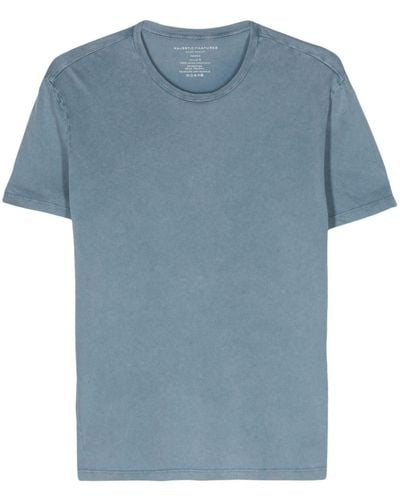 Majestic Filatures T-Shirt aus Bio-Baumwolle - Blau