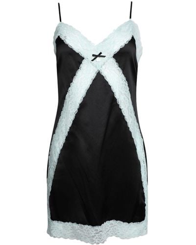 Alexander Wang Lace-trim Silk Minidress - Black