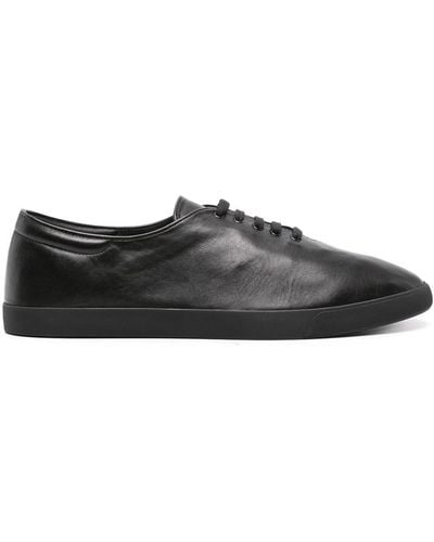 The Row Sam Leather Sneakers - Gray