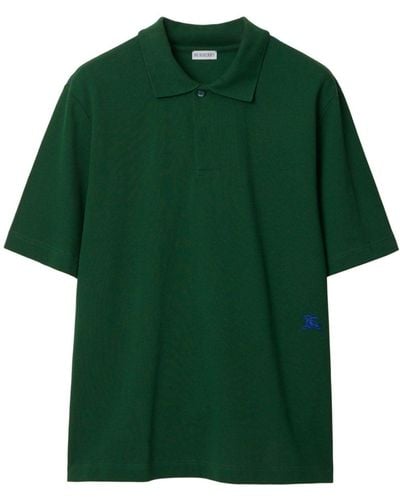 Burberry Poloshirt Met Geborduurd Logo - Groen