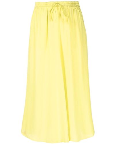 P.A.R.O.S.H. Drawstring Midi Skirt - Yellow