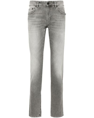 PT Torino Mid-rise Slim-fit Jeans - Grey