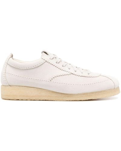 Clarks Wallabee Suede Trainers - White
