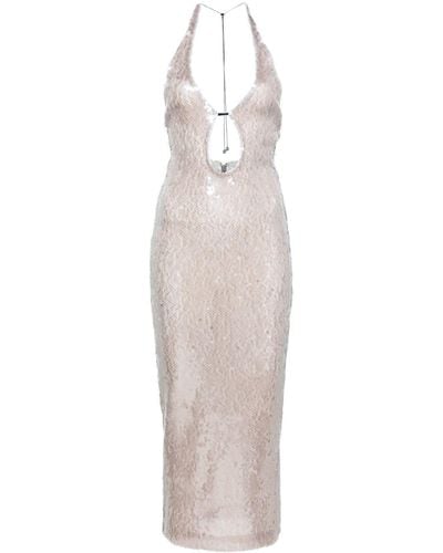 16Arlington Sola Midi-jurk Met Pailletten - Wit