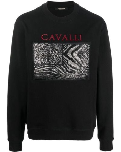 Roberto Cavalli Logo-print Sweatshirt - Black