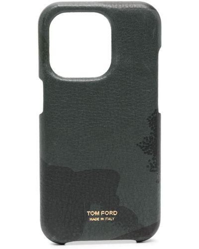 Tom Ford Coque d'iPhone à imprimé abstrait - Noir