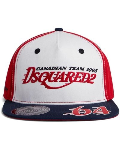 DSquared² Baseballkappe mit Logo-Stickerei - Rot