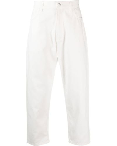 Studio Nicholson Jeans affusolati con effetto schiarito - Bianco