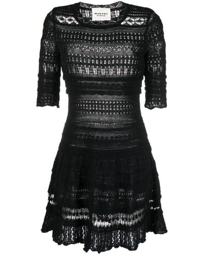 Isabel Marant Gebreide Mini-jurk - Zwart