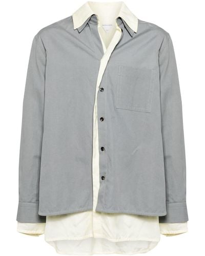 Bottega Veneta Layered long-sleeve shirt - Grau