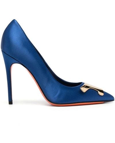 Santoni Sibille 110mm Court Shoes - Blue