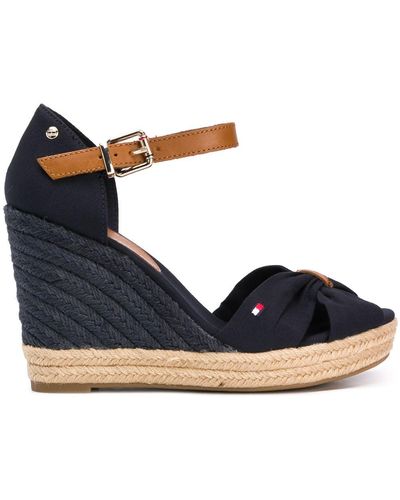 Tommy Hilfiger Wedge-Sandalen, 100mm - Blau