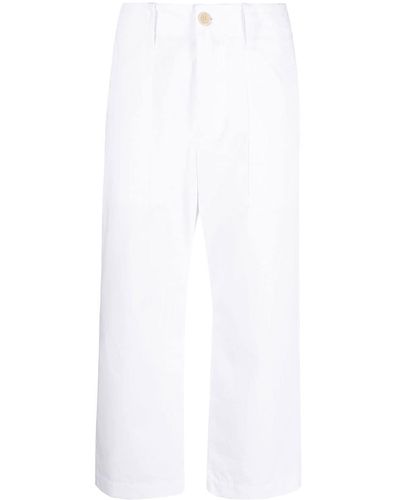 Jejia High-waist Cropped Trousers - White
