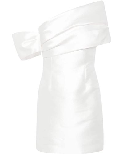 Solace London Schulterfreies Minikleid - Weiß