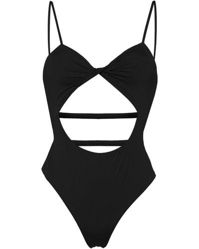 Patrizia Pepe Cut-out Swimsuit - Black