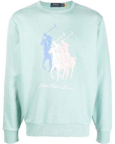 Polo Ralph Lauren Logo-print Cotton Sweatshirt - Blue