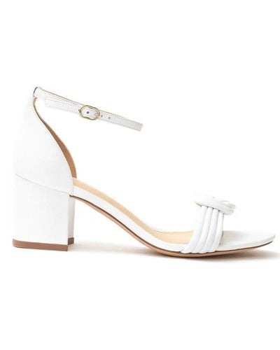 Alexandre Birman Vicky 60mm Leather Sandals - White