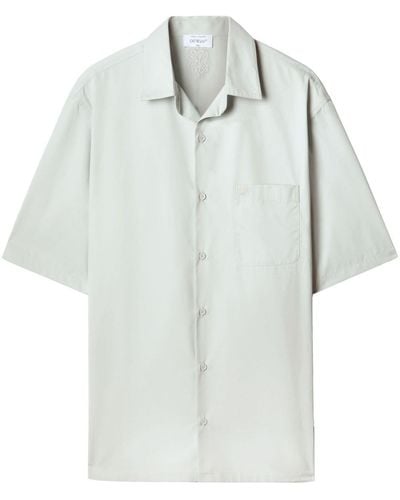 Off-White c/o Virgil Abloh Arrows Embroidered Cotton Shirt - White