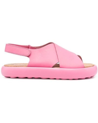 Camper Cross-strap Chunky Sole Sandals - Pink