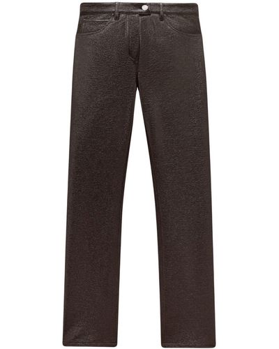 Courreges Mid-rise Straight Trousers - Grey