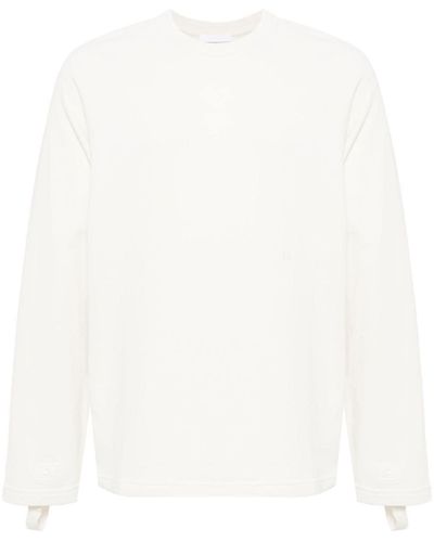 Helmut Lang Crew-neck Cotton Sweater - White