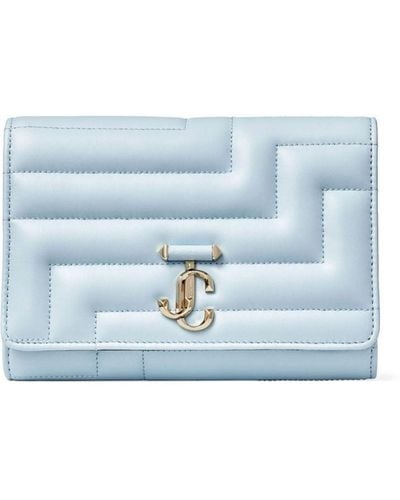 Jimmy Choo Avenue Quilted Leather Clutch Bag - Blue
