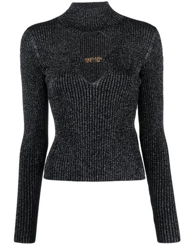 Versace カットアウト セーター - ブラック