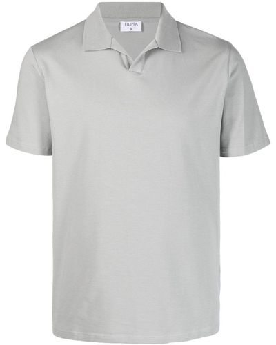 Filippa K Short-sleeve Stretch Polo Shirt - Gray