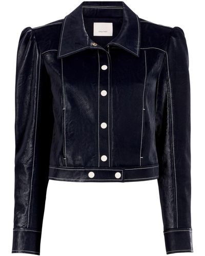 Cinq À Sept Ciara Faux-leather Jacket - Blue