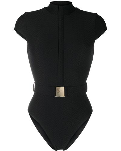 Noire Swimwear Nikki Belted One-piece Swimsuit - Black