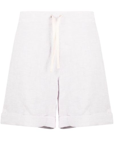 Marané Drawstring-waist Linen Shorts - White