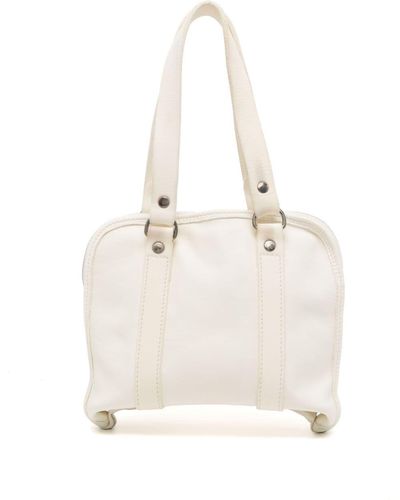 Guidi Leather Shoulder Bag - White
