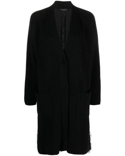 Fabiana Filippi Bouclé-detailing Knitted Cardi-coat - Black